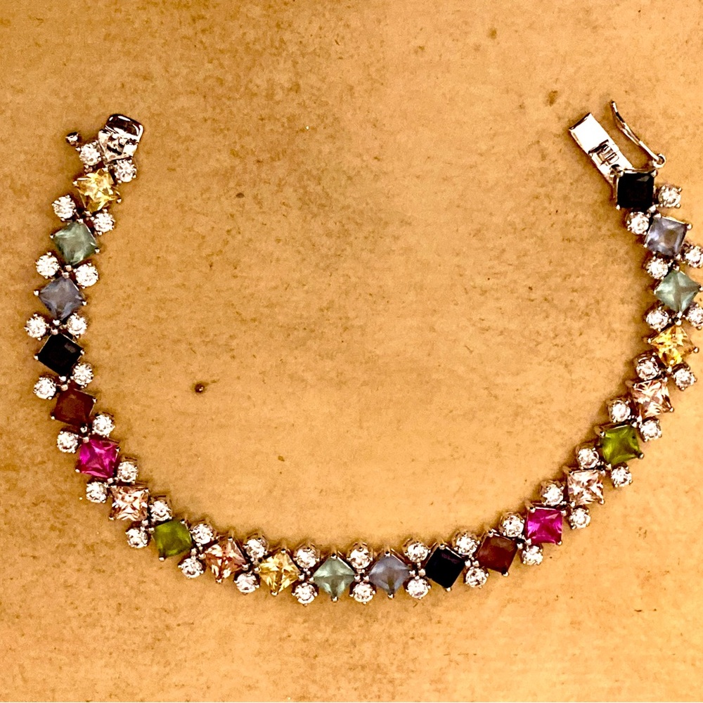Color Explosion Sparkling Multi-Color Crystal Bracelet